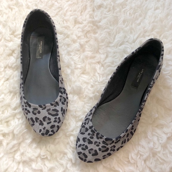 ann taylor leopard flats